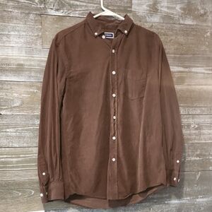 Club Room Brown Casual Button Down Shirt size small